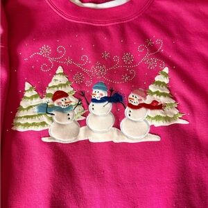 Pink Snowman Sweatshirt